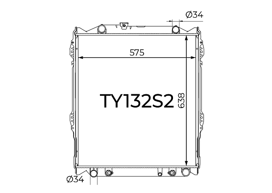 Радиатор охлаждения двигателя Gerat TY132S2