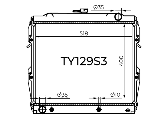 Радиатор охлаждения двигателя Gerat TY129S3