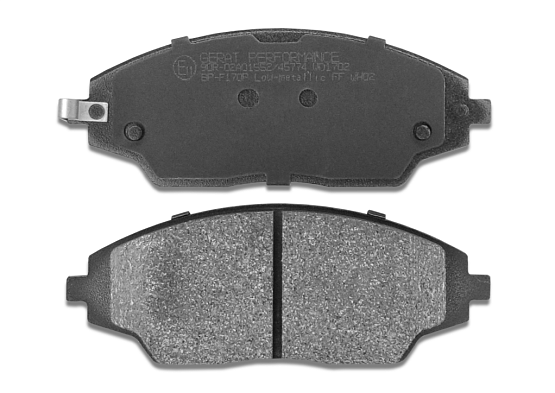Тормозные колодки Gerat BP-F170P (передние) Low-metallic