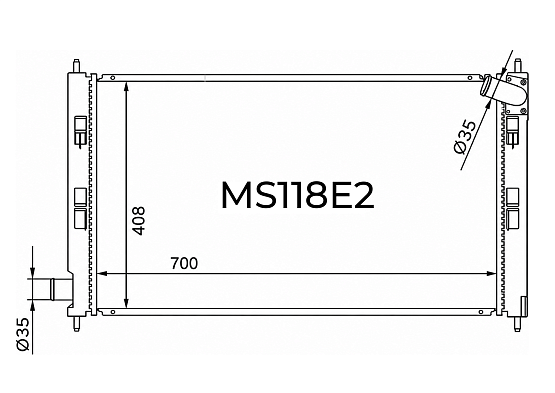 Радиатор охлаждения двигателя Gerat MS118E2