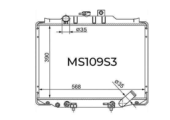 Радиатор охлаждения двигателя Gerat MS-109/3R