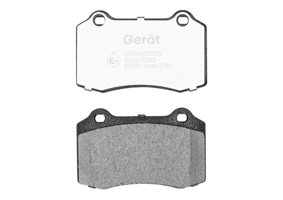 Задние тормозные колодки Gerat BPR215PG Low-metallic