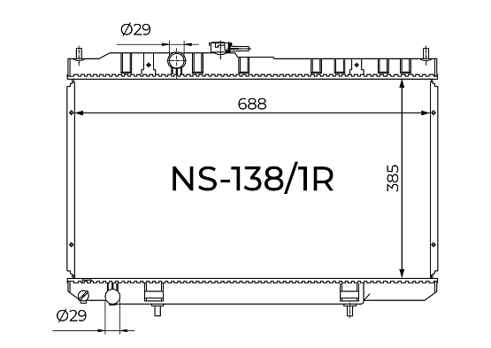 Радиатор охлаждения двигателя Gerat NS-138/1R