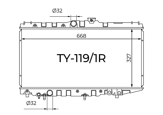 Радиатор охлаждения двигателя Gerat TY-119/1R