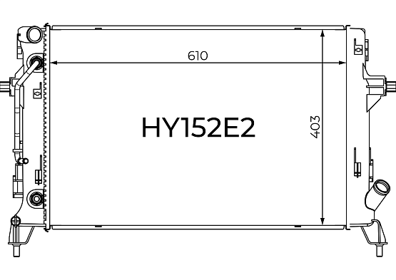 Радиатор охлаждения двигателя Gerat HY152E2