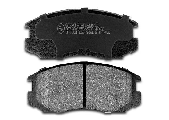 Тормозные колодки Gerat BP-F028P (передние) Low-metallic