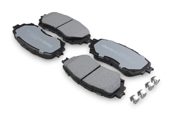 Тормозные колодки Gerat BPF210PG (передние) Low-metallic