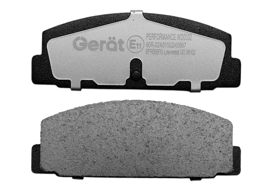 Задние тормозные колодки Gerat BPR068PG Low-metallic