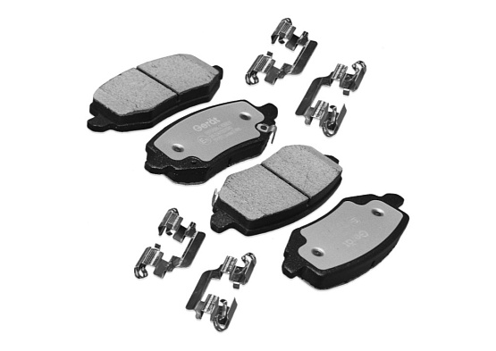 Задние тормозные колодки Gerat BPR165PG Low-metallic