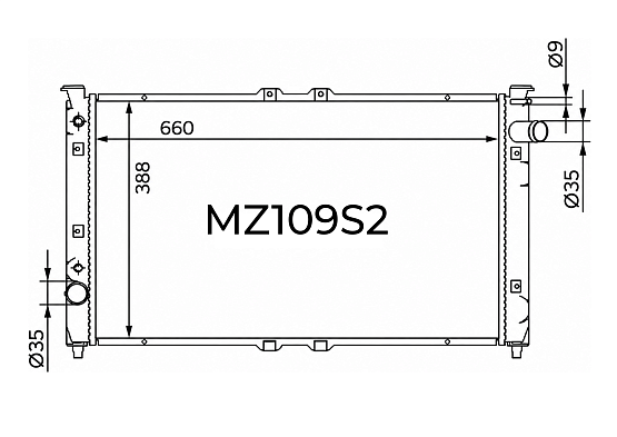 Радиатор охлаждения двигателя Gerat MZ-109/2R