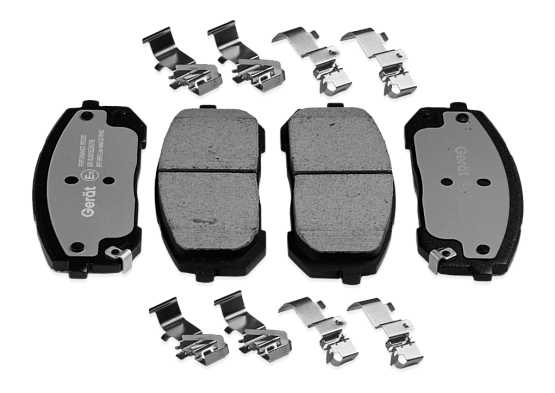 Тормозные колодки Gerat BPF186PG (передние) Low-metallic