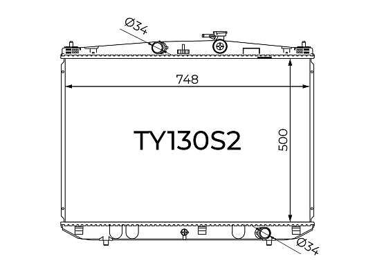 Радиатор охлаждения двигателя Gerat TY130S2