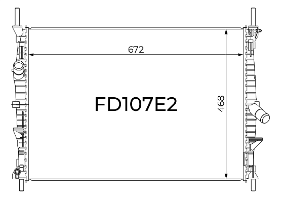 Радиатор охлаждения двигателя Gerat FD107E2