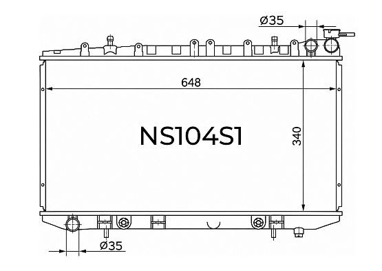 Радиатор охлаждения двигателя Gerat NS-104/1R