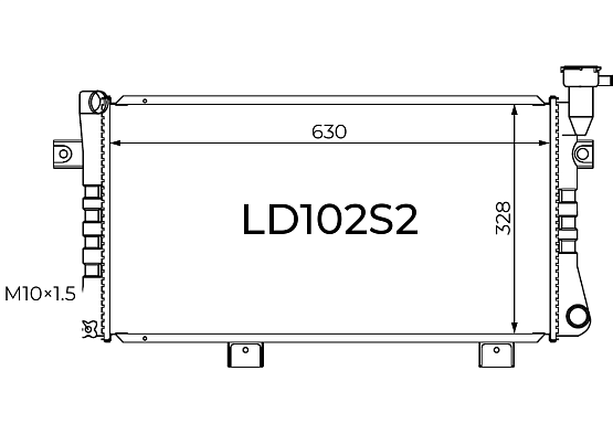 Радиатор охлаждения двигателя Gerat LD102S2