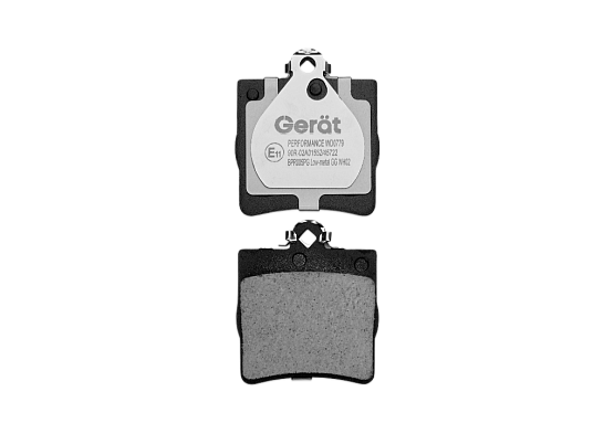 Задние тормозные колодки Gerat BPR005PG Low-metallic