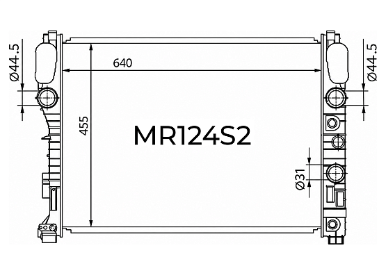 Радиатор охлаждения двигателя Gerat MR-124/2R