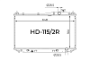 Радиатор охлаждения двигателя Gerat HD-115/2R