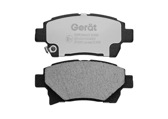Тормозные колодки Gerat BPF084PG (передние) Low-metallic