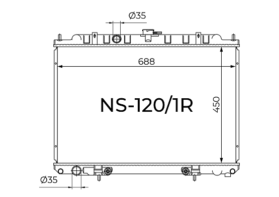 Радиатор охлаждения двигателя Gerat NS-120/1R