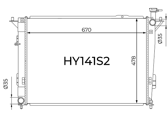 Радиатор охлаждения двигателя Gerat HY141S2