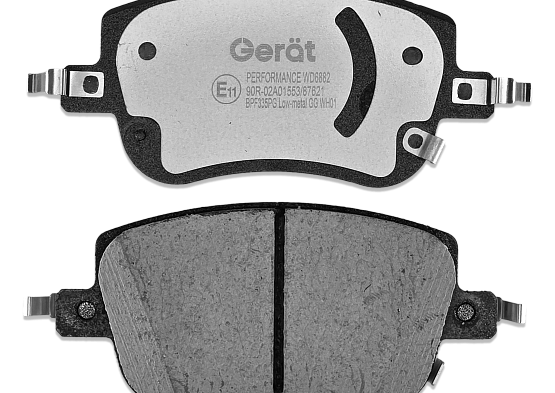 Передние тормозные колодки Gerat BPF335PG Low-metallic