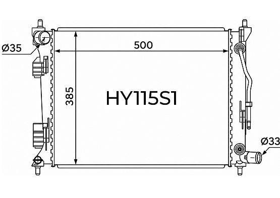 Радиатор охлаждения двигателя Gerat HY115S1