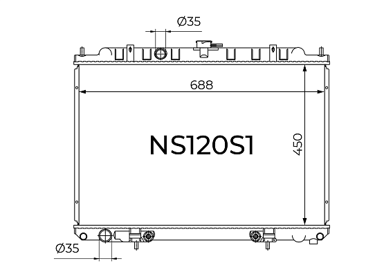 Радиатор охлаждения двигателя Gerat NS120S1