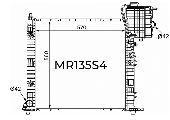 Радиатор охлаждения двигателя Gerat MR135S4