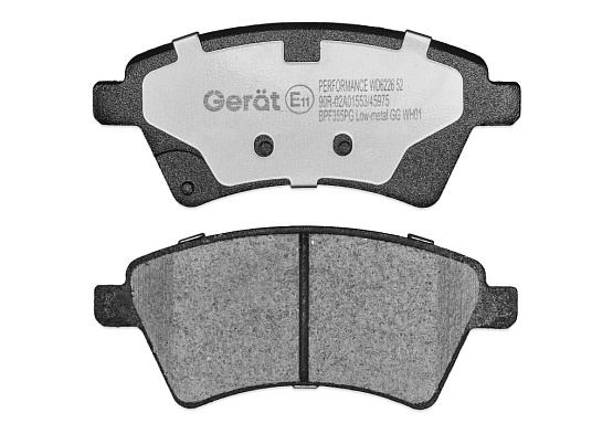 Передние тормозные колодки Gerat BPF355PG Low-metallic