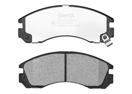 Передние тормозные колодки Gerat BPF022PG Low-metallic