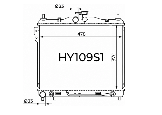 Радиатор охлаждения двигателя Gerat HY-109/1R
