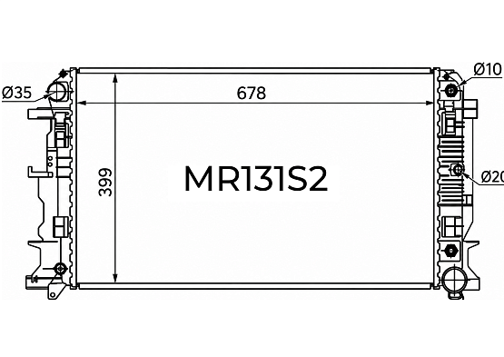 Радиатор охлаждения двигателя Gerat MR-131/2R