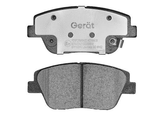 Передние тормозные колодки Gerat BPF100PG Low-metallic