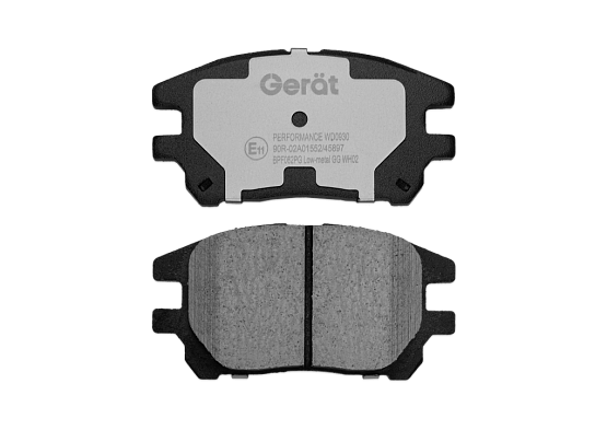 Передние тормозные колодки Gerat BPF082PG Low-metallic