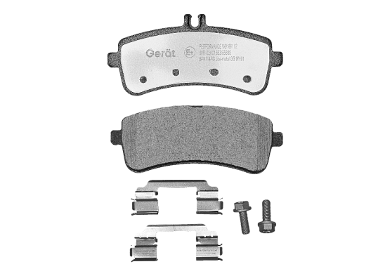 Задние тормозные колодки Gerat BPR114PG Low-metallic