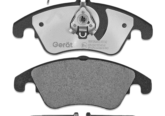 Тормозные колодки Gerat BPF232PG (передние) Low-metallic