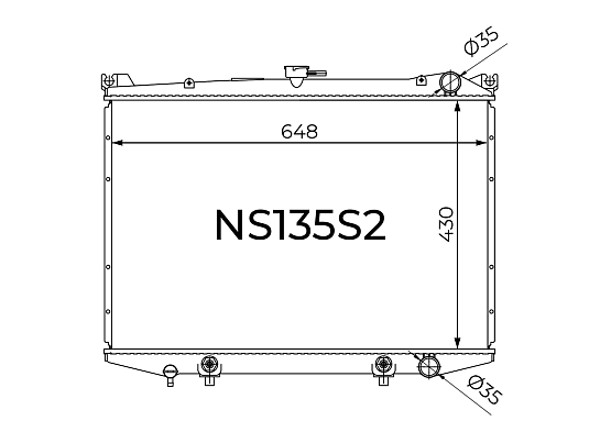 Радиатор охлаждения двигателя Gerat NS135S2