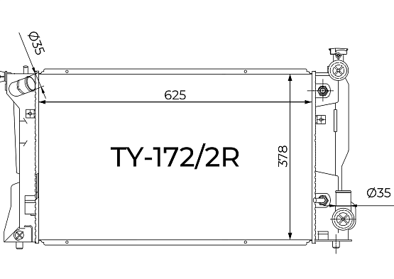 Радиатор охлаждения двигателя Gerat TY-172/2R