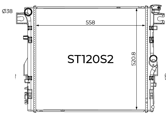 Радиатор охлаждения двигателя Gerat ST120S2