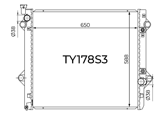 Радиатор охлаждения двигателя Gerat TY178S3