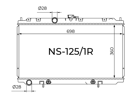 Радиатор охлаждения двигателя Gerat NS-125/1R