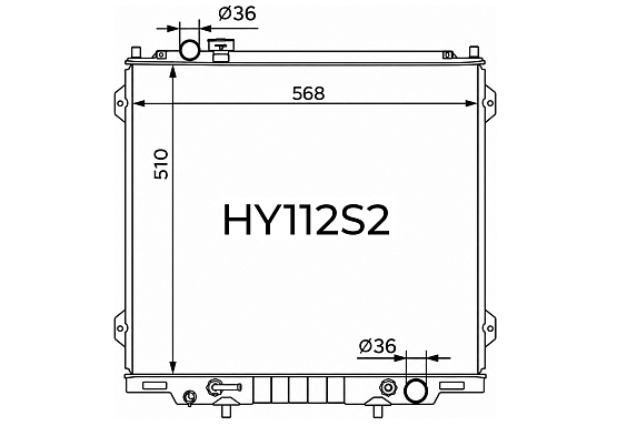 Радиатор охлаждения двигателя Gerat HY-112/2R