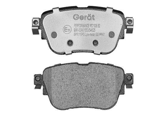 Задние тормозные колодки Gerat BPR115PG Low-metallic