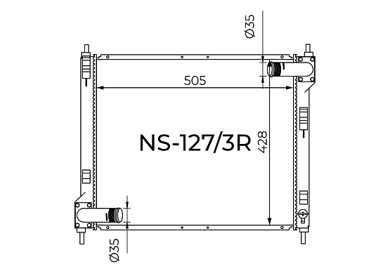 Радиатор охлаждения двигателя Gerat NS-127/3R