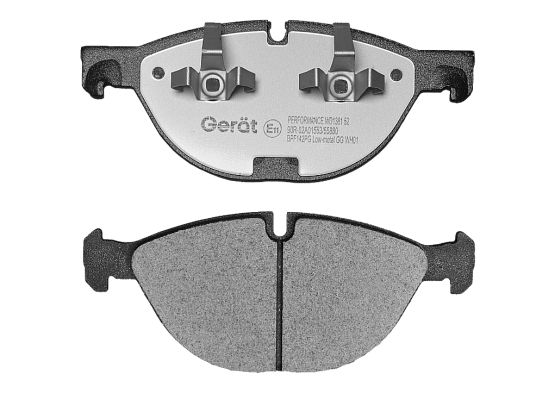 Передние тормозные колодки Gerat BPF142PG Low-metallic