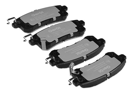 Тормозные колодки Gerat BPR126PG (задние) Low-metallic