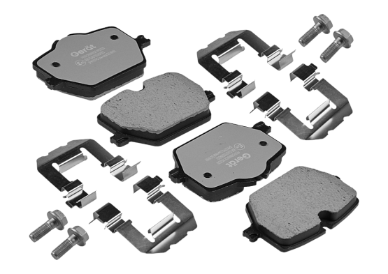 Тормозные колодки Gerat BPR167PG (задние) Low-metallic