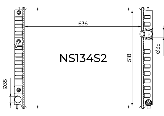 Радиатор охлаждения двигателя Gerat NS134S2