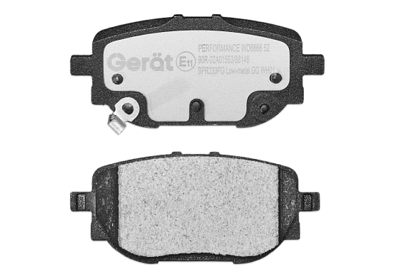 Задние тормозные колодки Gerat BPR233PG Low-metallic